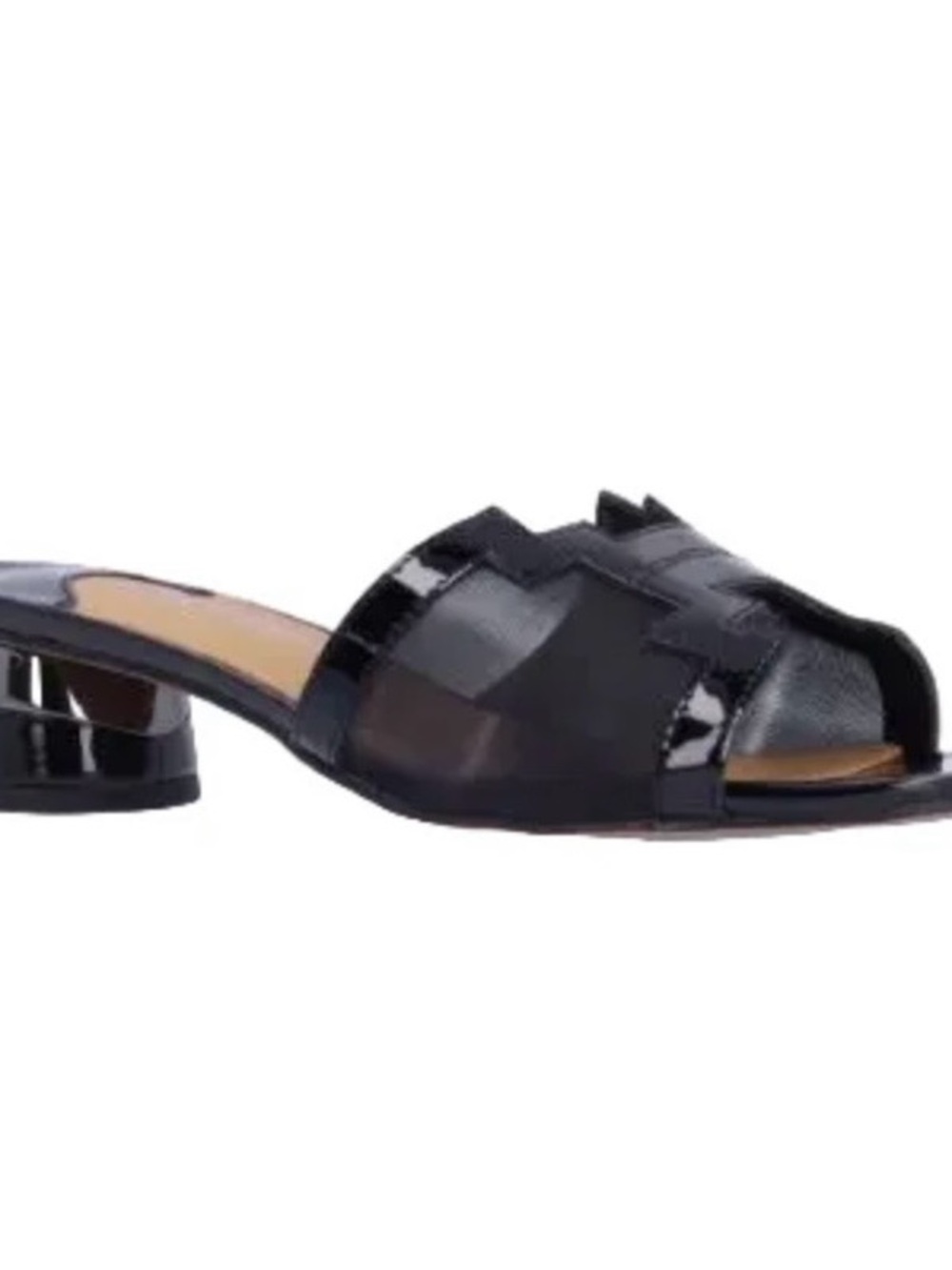 J. Renee Amorra black slide sandals shoes size 8.5